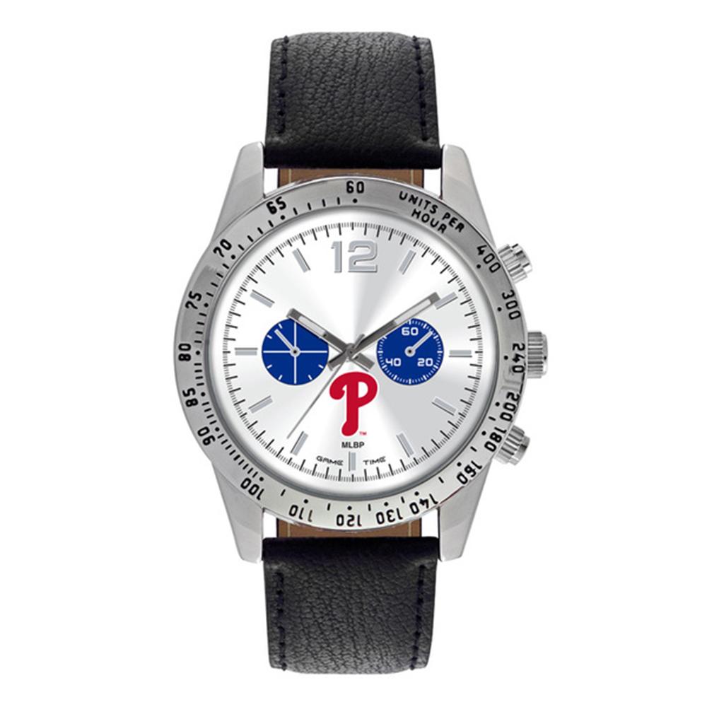 Philadelphia Phillies Mlb Mens "letterman Series" Quartz Analog Watch