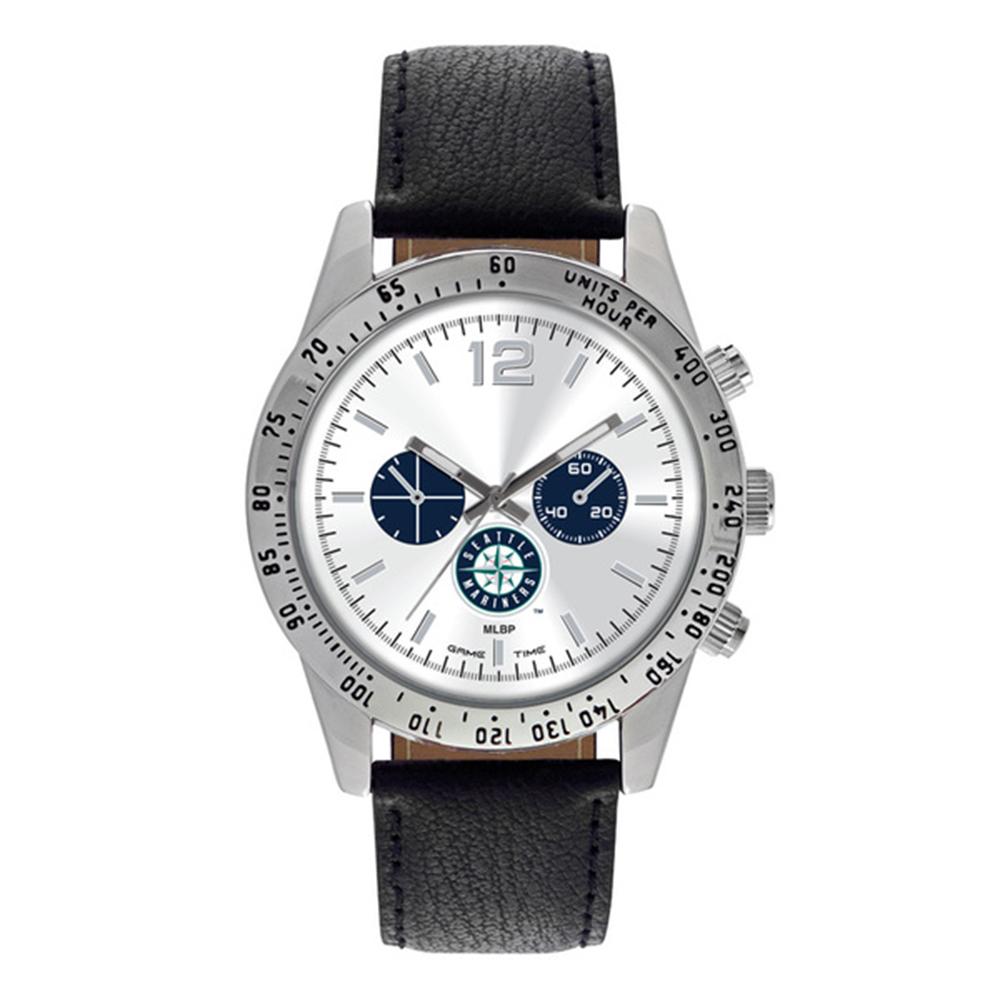 Seattle Mariners Mlb Mens "letterman Series" Quartz Analog Watch