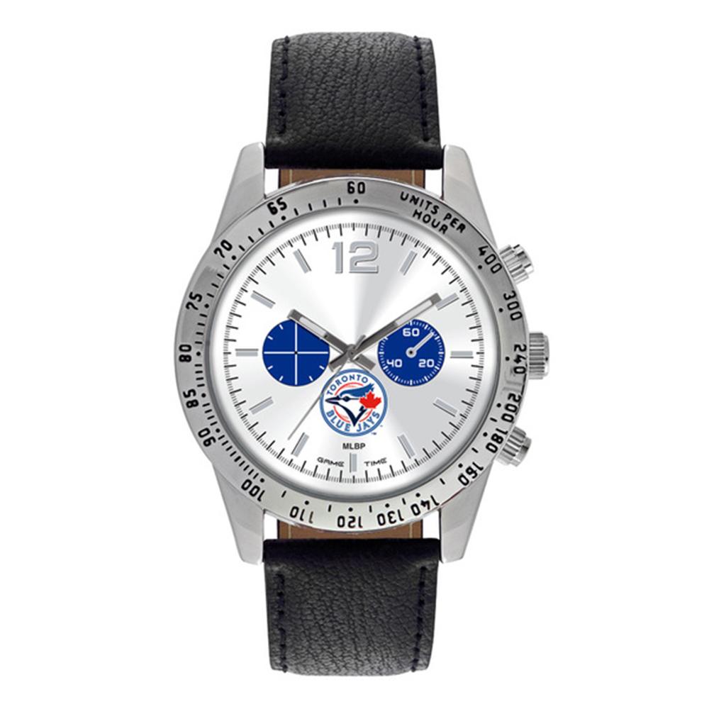 Toronto Blue Jays Mlb Mens "letterman Series" Quartz Analog Watch