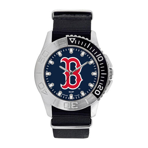 Boston Red Sox Mlb Mens "starter Series" Quartz Analog Watch (b Logo)