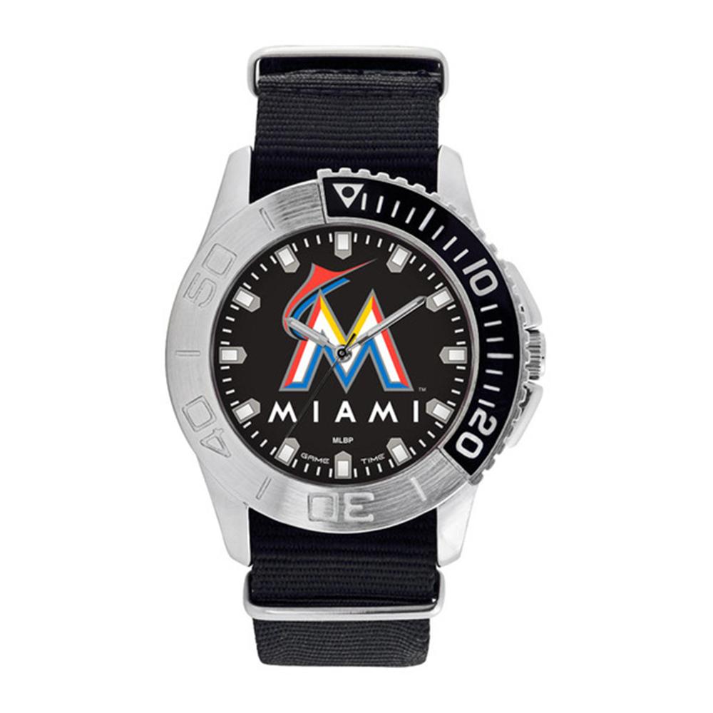 Miami Marlins Mlb Mens "starter Series" Quartz Analog Watch