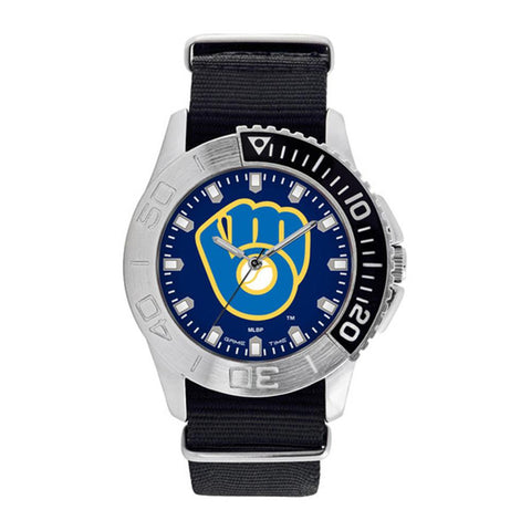 Milwaukee Brewers Mlb Mens "starter Series" Quartz Analog Watch