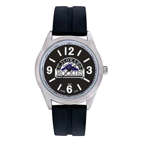 Colorado Rockies Mlb Mens "varsity Series" Quartz Analog Watch