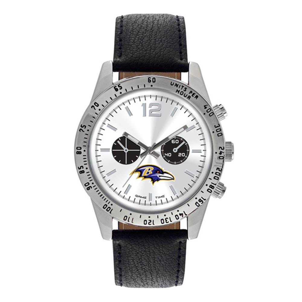 Baltimore Ravens Nfl Mens "letterman Series" Quartz Analog Watch