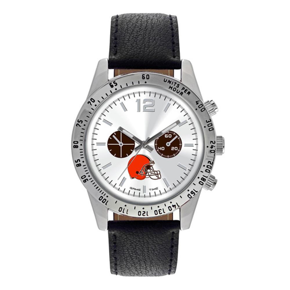 Cleveland Browns Nfl Mens "letterman Series" Quartz Analog Watch