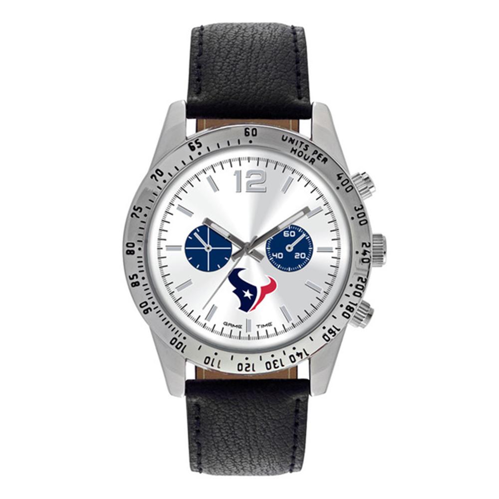 Houston Texans Nfl Mens "letterman Series" Quartz Analog Watch