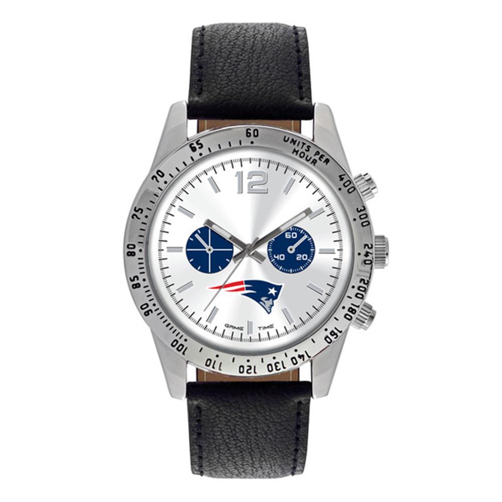 New England Patriots Nfl Mens "letterman Series" Quartz Analog Watch