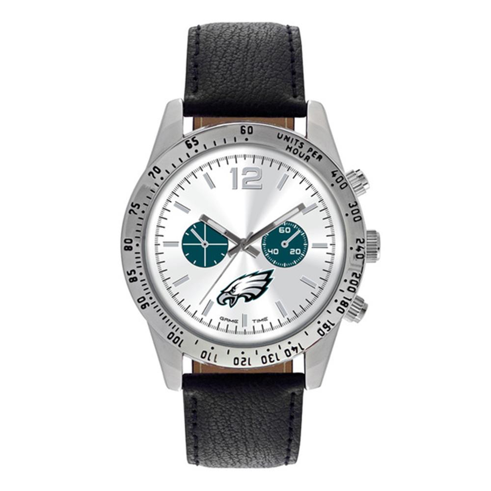 Philadelphia Eagles Nfl Mens "letterman Series" Quartz Analog Watch