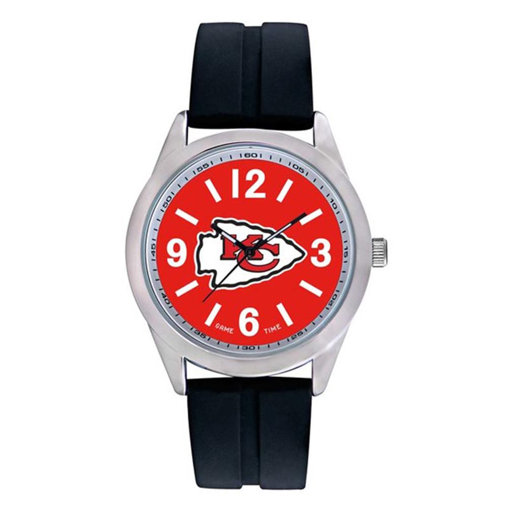 Kansas City Chiefs Nfl Mens "varsity Series" Quartz Analog Watch