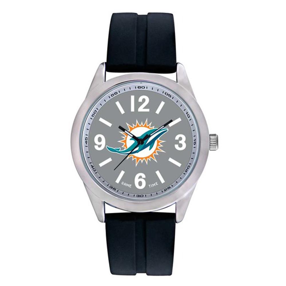 Miami Dolphins Nfl Mens "varsity Series" Quartz Analog Watch