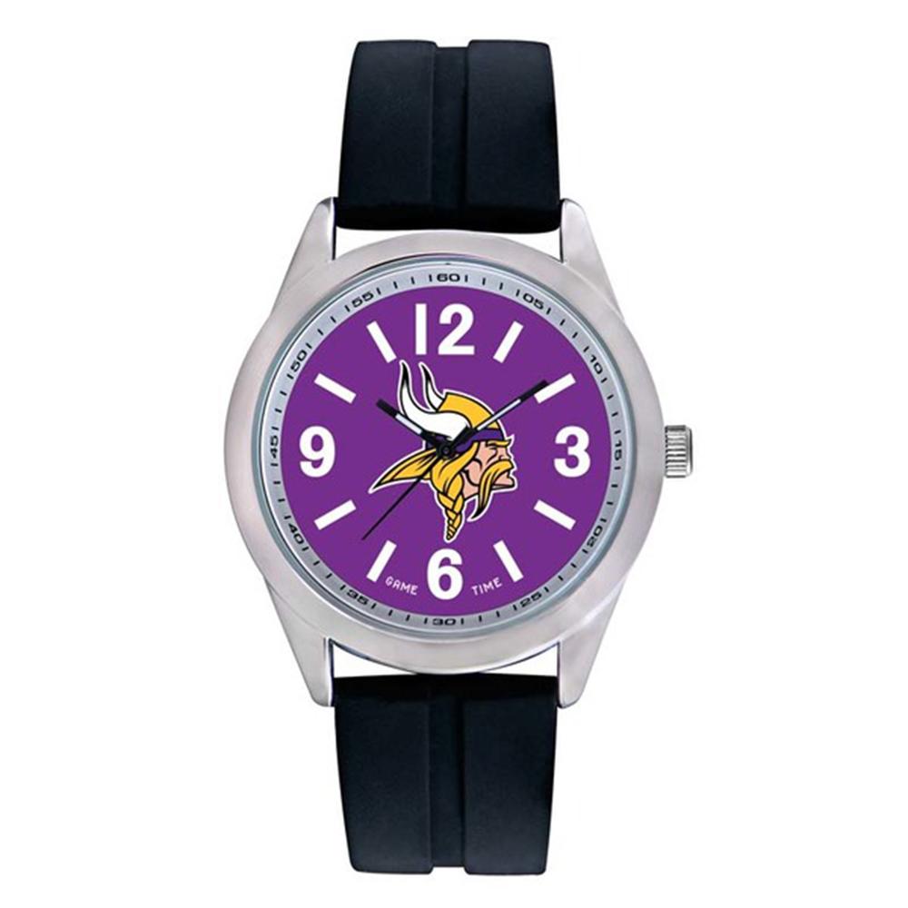 Minnesota Vikings Nfl Mens "varsity Series" Quartz Analog Watch