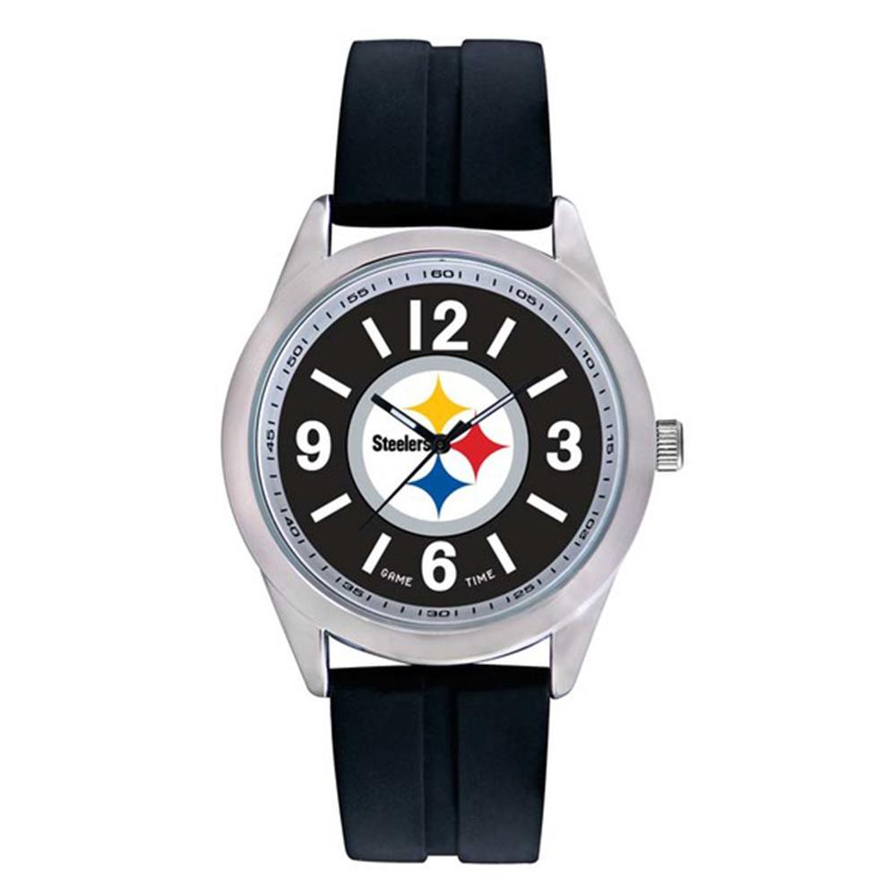 Pittsburgh Steelers Nfl Mens "varsity Series" Quartz Analog Watch