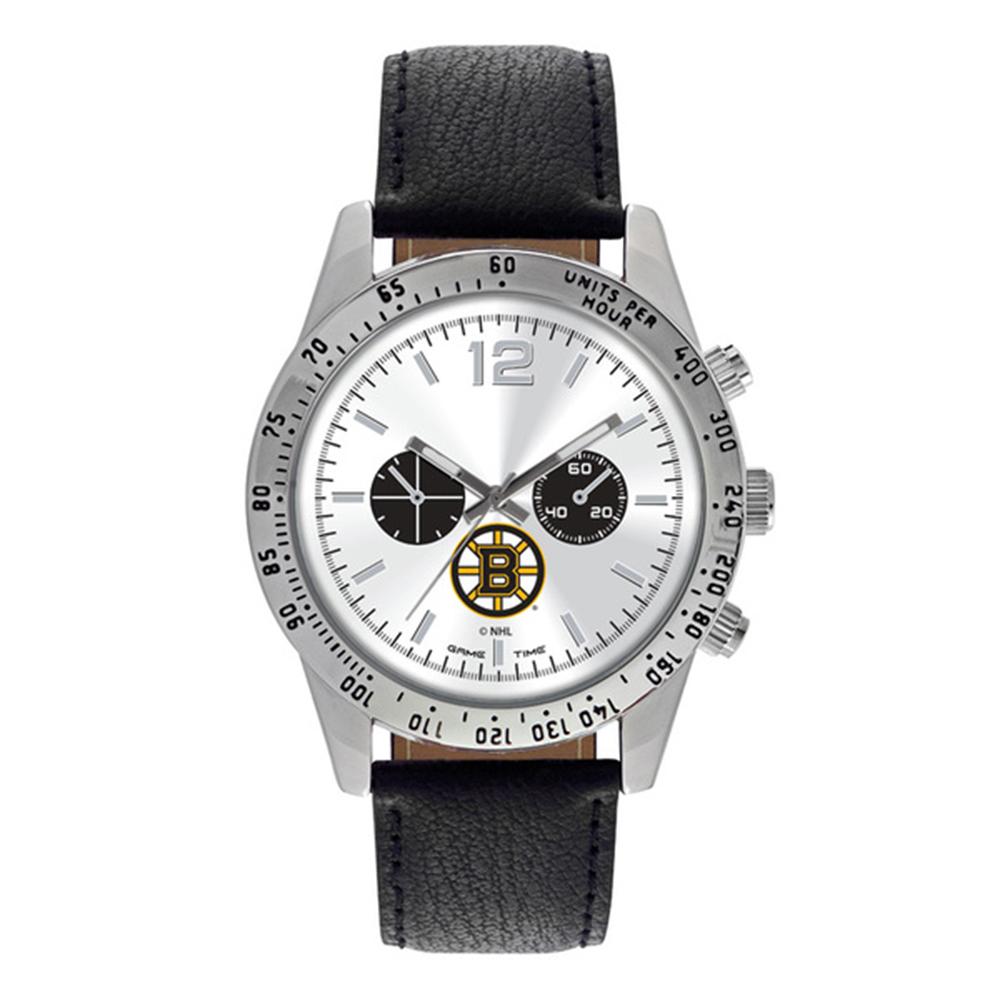 Boston Bruins Nhl Mens "letterman Series" Quartz Analog Watch