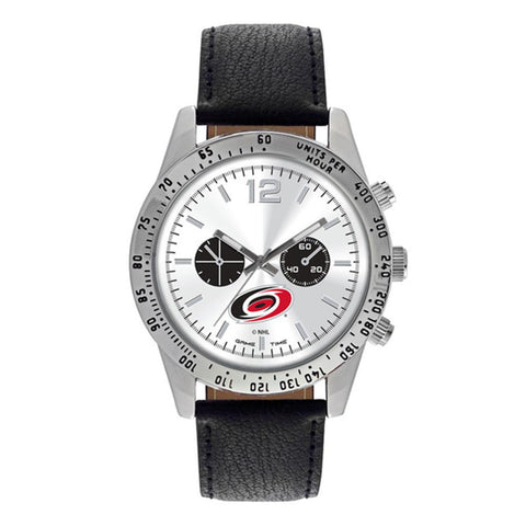 Carolina Hurricanes Nhl Mens "letterman Series" Quartz Analog Watch