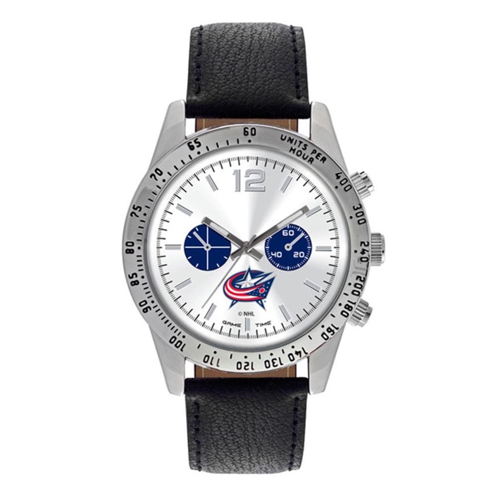 Columbus Blue Jackets Nhl Mens "letterman Series" Quartz Analog Watch