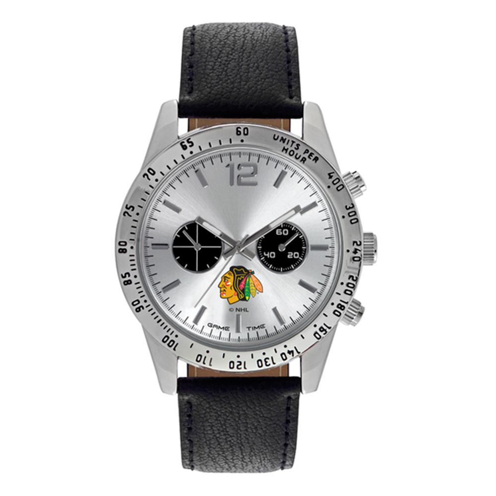 Chicago Blackhawks Nhl Mens "letterman Series" Quartz Analog Watch