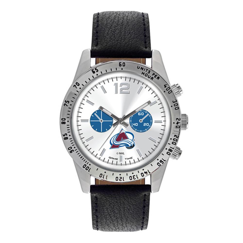 Colorado Avalanche Nhl Mens "letterman Series" Quartz Analog Watch