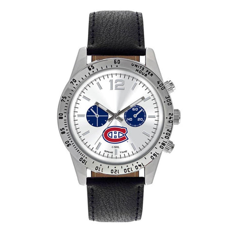 Montreal Canadiens Nhl Mens "letterman Series" Quartz Analog Watch