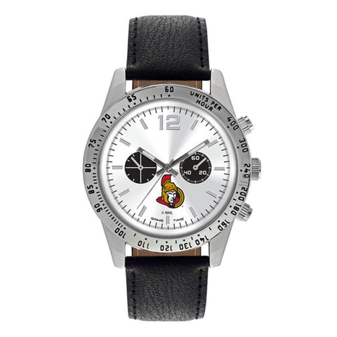 Ottawa Senators Nhl Mens "letterman Series" Quartz Analog Watch