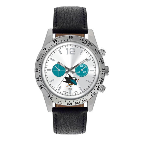 San Jose Sharks Nhl Mens "letterman Series" Quartz Analog Watch