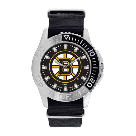 Boston Bruins Nhl Mens "starter Series" Quartz Analog Watch