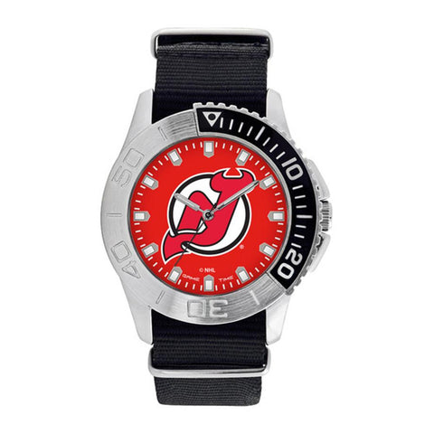 New Jersey Devils Nhl Mens "starter Series" Quartz Analog Watch