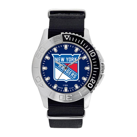 New York Rangers Nhl Mens "starter Series" Quartz Analog Watch