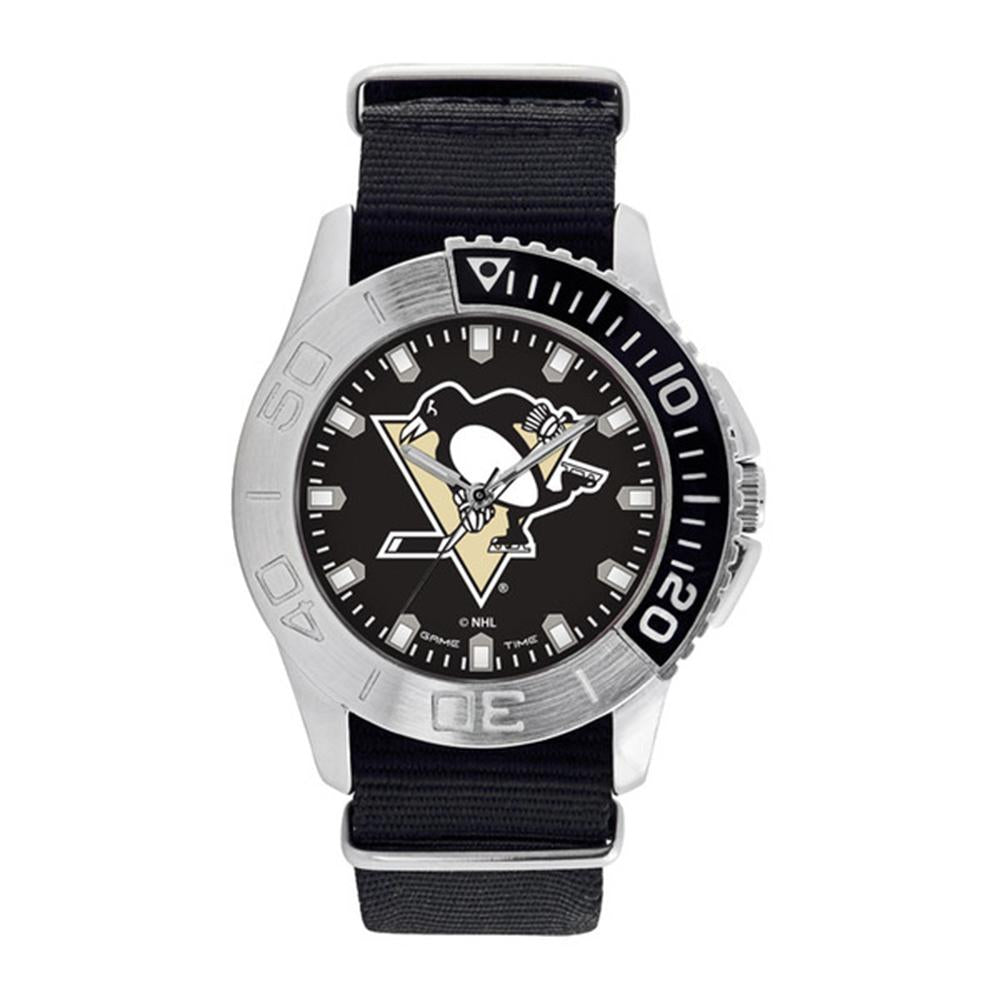 Pittsburgh Penguins Nhl Mens "starter Series" Quartz Analog Watch