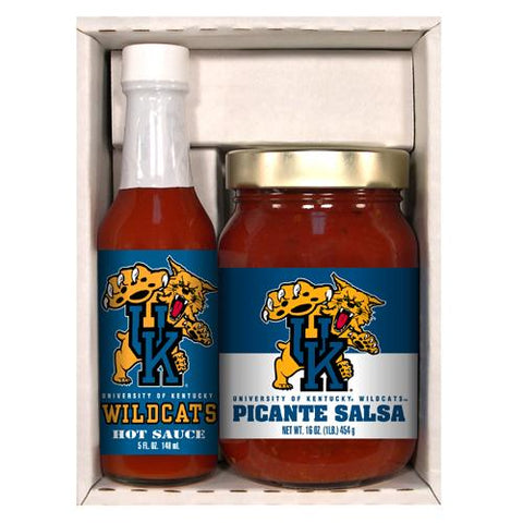 Kentucky Wildcats Ncaa Snack Pack (5oz Hot Sauce, 16oz Picante Salsa)