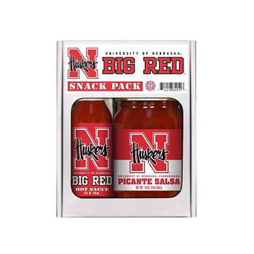 Nebraska Cornhuskers Ncaa Snack Pack (5oz Hot Sauce, 16oz Picante Salsa)