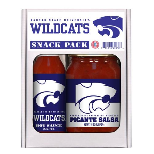 Kansas State Wildcats Ncaa Snack Pack (5oz Hot Sauce, 16oz Picante Salsa)