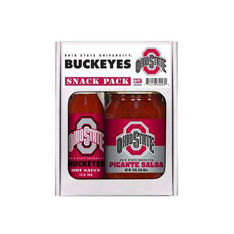 Ohio State Buckeyes Ncaa Snack Pack (5oz Hot Sauce, 16oz Picante Salsa)