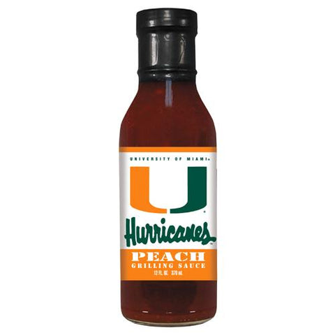 Miami Hurricanes Ncaa Peach Grilling Sauce (12 Oz)