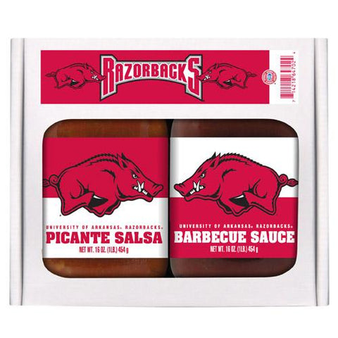 Arkansas Razorbacks Ncaa Double Play (16oz Bbq Sauce, 16oz Picante Salsa)