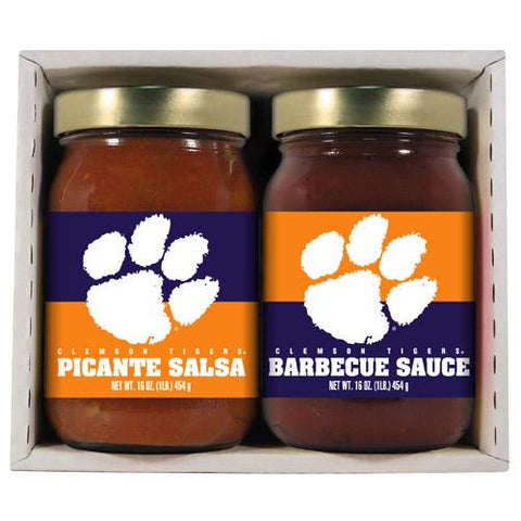 Clemson Tigers Ncaa Double Play (16oz Bbq Sauce, 16oz Picante Salsa)