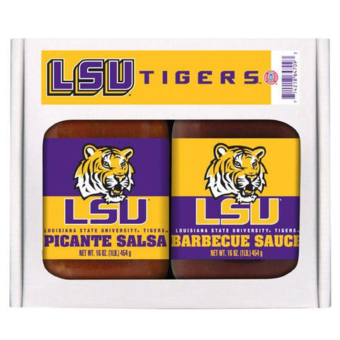 Lsu Tigers Ncaa Double Play (16oz Bbq Sauce, 16oz Picante Salsa)