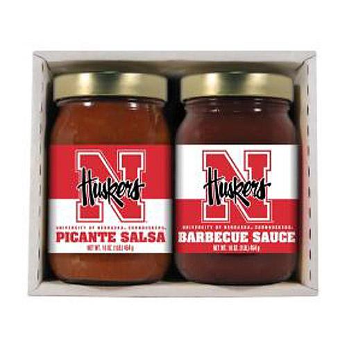 Nebraska Cornhuskers Ncaa Double Play (16oz Bbq Sauce, 16oz Picante Salsa)