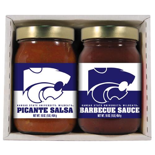 Kansas State Wildcats Ncaa Double Play (16oz Bbq Sauce, 16oz Picante Salsa)