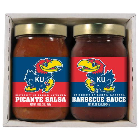 Kansas Jayhawks Ncaa Double Play (16oz Bbq Sauce, 16oz Picante Salsa)