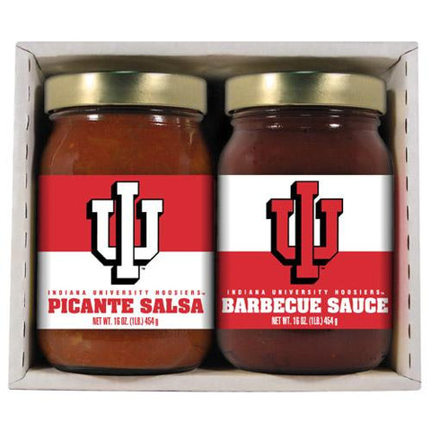 Indiana Hoosiers Ncaa Double Play (16oz Bbq Sauce, 16oz Picante Salsa)