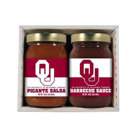 Oklahoma Sooners Ncaa Double Play (16oz Bbq Sauce, 16oz Picante Salsa)