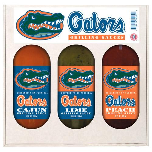 Florida Gators Ncaa Grilling Gift Set (12oz Cajun, 12oz Lime, 12oz Peach)