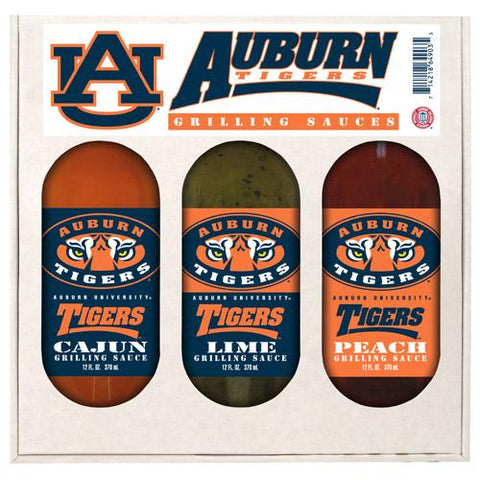 Auburn Tigers Ncaa Grilling Gift Set (12oz Cajun, 12oz Lime, 12oz Peach)