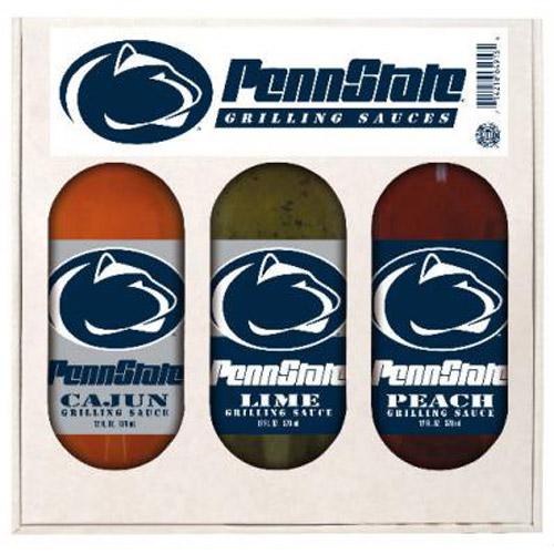 Penn State Nittany Lions Ncaa Grilling Gift Set (12oz Cajun, 12oz Lime, 12oz Peach)