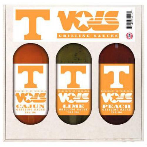 Tennessee Volunteers Ncaa Grilling Gift Set (12oz Cajun, 12oz Lime, 12oz Peach)