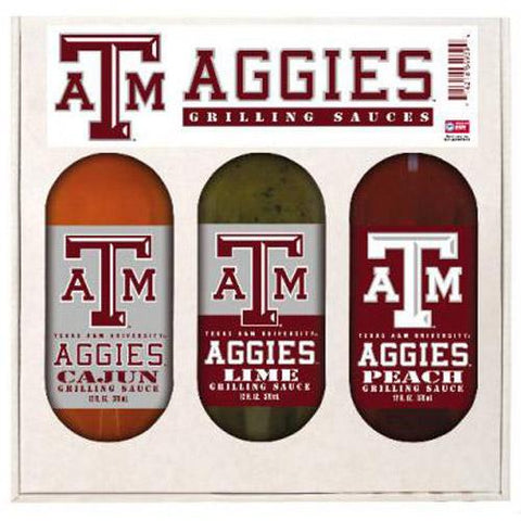 Texas A&m Aggies Ncaa Grilling Gift Set (12oz Cajun, 12oz Lime, 12oz Peach)