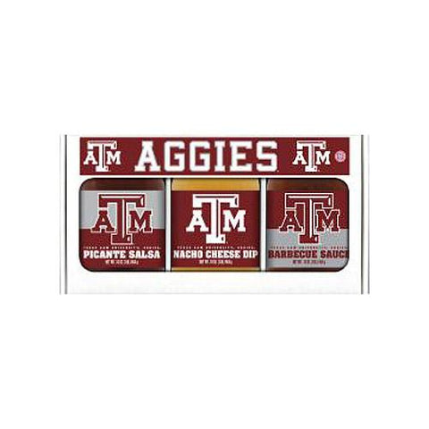 Texas A&m Aggies Ncaa Triple Play Gift Set (16oz Bbq Sauce, 16oz Picante Salsa, 16oz Cheeze Dip)
