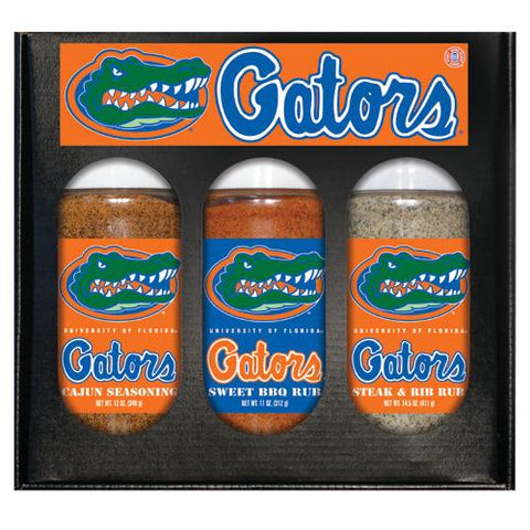 Florida Gators Ncaa Boxed Set Of 3 (cajun Seas,stk-rib Rub, Bbq Rub)