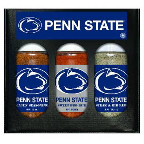 Penn State Nittany Lions Ncaa Boxed Set Of 3 (cajun Seas,stk-rib Rub, Bbq Rub)