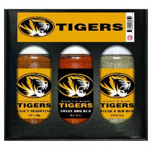 Missouri Tigers Ncaa Boxed Set Of 3 (cajun Seas,stk-rib Rub, Bbq Rub)